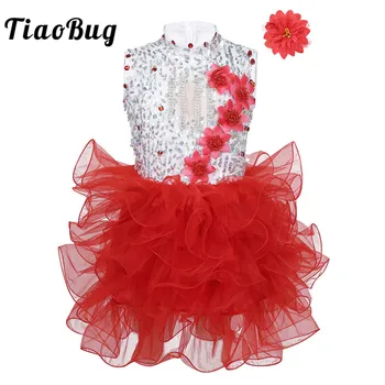 TiaoBug Kids Teens Rhinestone Flower Sequins Ballet Tutu Dress Set Children Girls Modern Ballroom Performance Jazz Dance Costume 
TiaoBug Kids Teens Rhinestone Flower Sequins Ballet Tutu Dress Set Children Girls Modern Ballroom Performance Jazz Dance Costume