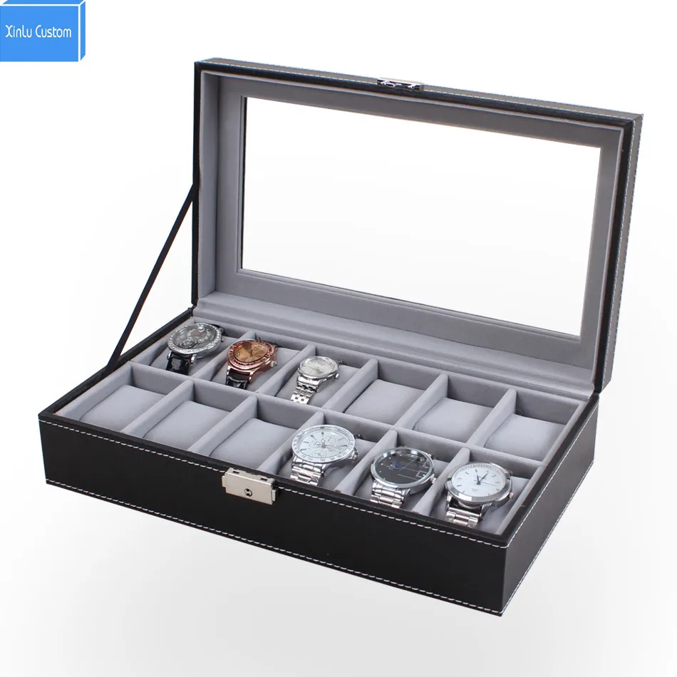 Luxury Senior Black Leather 12 Mens&Womens Watch Box Large Glass Top Display Jewelry Case Organizer China Supplier Drop Shipping
Luxury Senior Black Leather 12 Mens&Womens Watch Box Large Glass Top Display Jewelry Case Organizer China Supplier Drop Shipping
