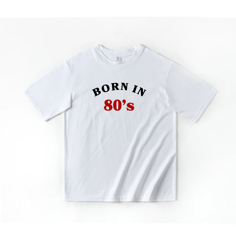 2018 Summer Women Letter Print T-shirt Vogue Printed Tshirt neck t shirt Unisex Loose Style Born In 70-80-90s T shirt Punk Rock
2018 Summer Women Letter Print T-shirt Vogue Printed Tshirt neck t shirt Unisex Loose Style Born In 70-80-90s T shirt Punk Rock
