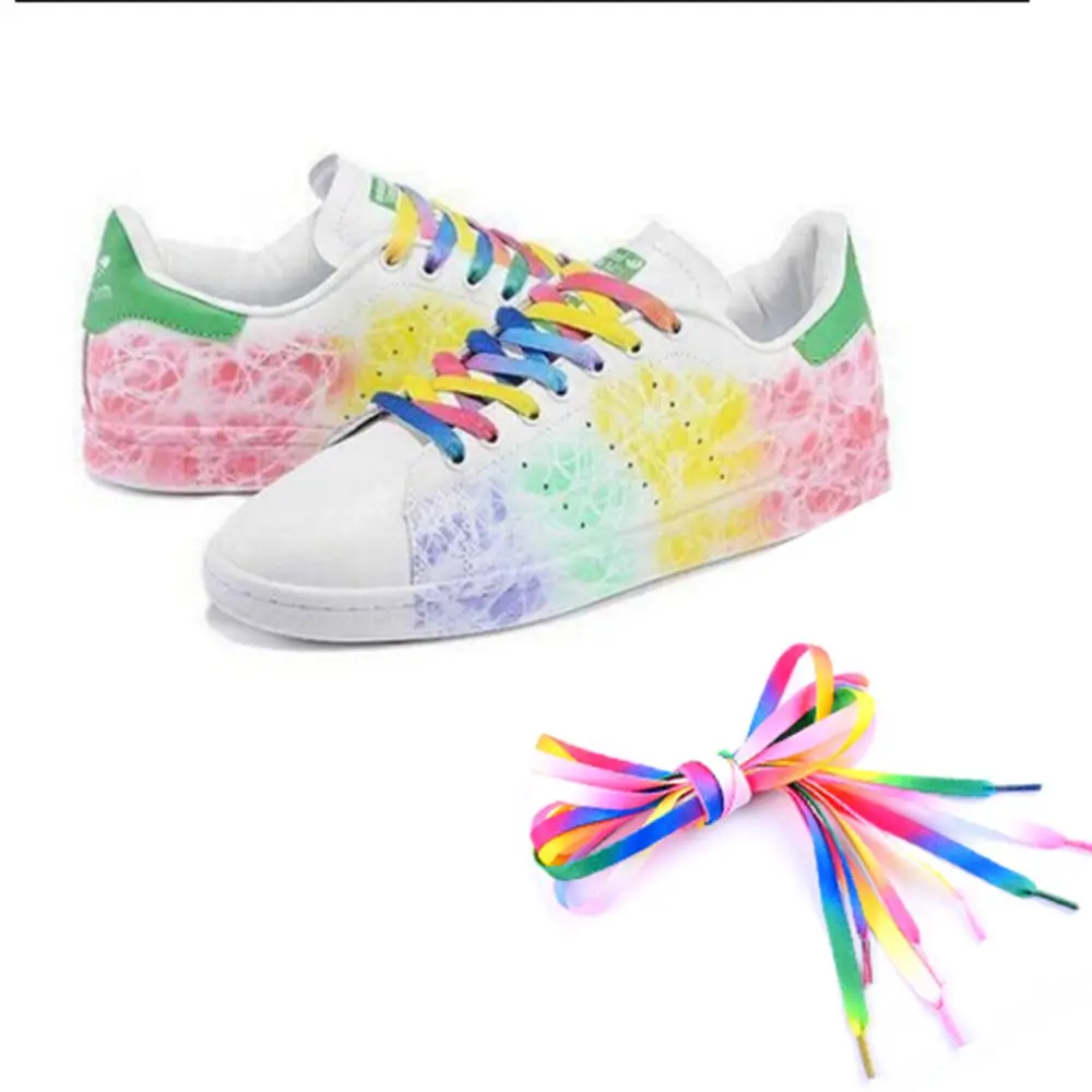 1pair 2PC 110cm Multi colors Rainbow Flat Canvas Athletic Shoelace Sport Sneaker Shoe Laces Boots Strings Free Shipping
1pair 2PC 110cm Multi colors Rainbow Flat Canvas Athletic Shoelace Sport Sneaker Shoe Laces Boots Strings Free Shipping