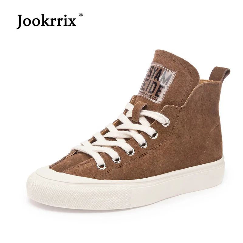 Jookrrix Real Leather Shoes Women Fashion Brand Sneakers High Top Lady chaussure Brown Autumn Female footware Cross-tied Black
Jookrrix Real Leather Shoes Women Fashion Brand Sneakers High Top Lady chaussure Brown Autumn Female footware Cross-tied Black