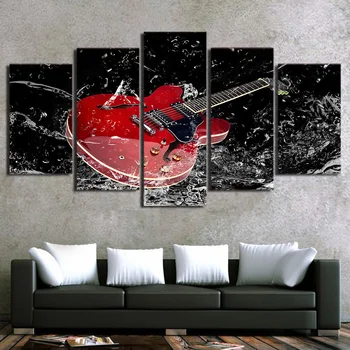 Modular Pictures Living Room HD Print Canvas 5 Panels Red Guitar Painting Home Decor Musical Instrument Posters Wall Art Frame
Modular Pictures Living Room HD Print Canvas 5 Panels Red Guitar Painting Home Decor Musical Instrument Posters Wall Art Frame