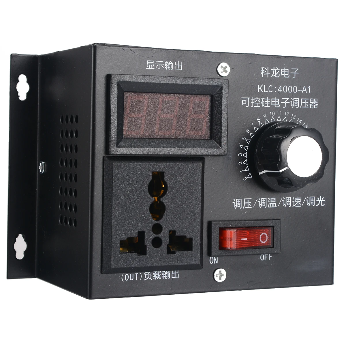 Variable Voltage Controller Black v220V 4000W Variable Voltage Controller For Fan Speed Motor Control Dimmer