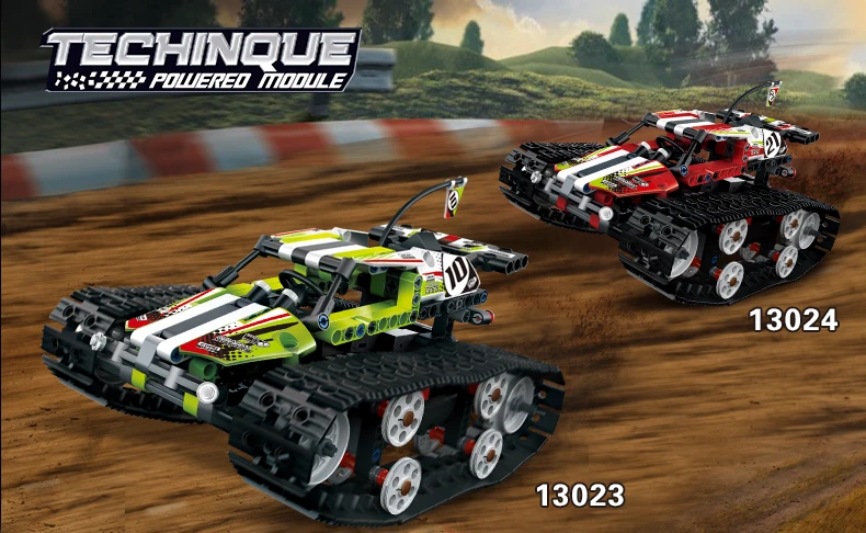 Yeshin 13023 13024 Technic Remote Control Tracked Racer Car with Power Function Building Blocks Toy Compatible Legoland 42065
Yeshin 13023 13024 Technic Remote Control Tracked Racer Car with Power Function Building Blocks Toy Compatible Legoland 42065