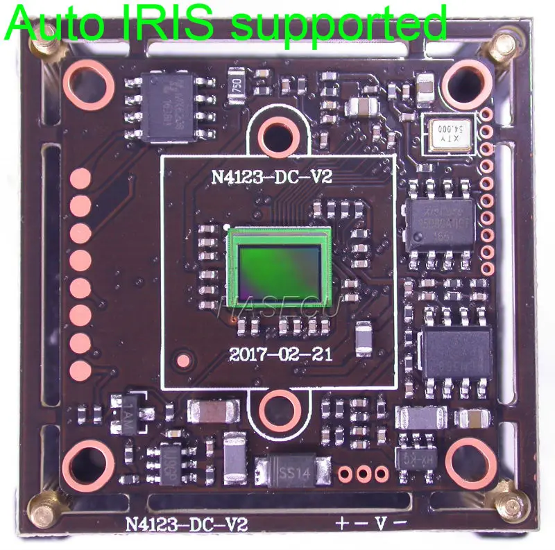 

Auto IRIS AHD-H (1080P) 1/2.9" Exmor IMX323 CMOS image sensor + NVP2441 CCTV camera PCB board module (optional parts)