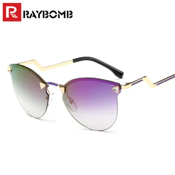 RAYBOMB Gradient Rimless Sunglasses Women Brand Designer cat eye style Pink mirror coating Ladies Sun glasses Luxury sunglasses
RAYBOMB Gradient Rimless Sunglasses Women Brand Designer cat eye style Pink mirror coating Ladies Sun glasses Luxury sunglasses