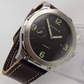 Fashion 44mm Parins black dial stainless steel case Leather Luxury Brand date adjust automatic movement Men's watch
Fashion 44mm Parins black dial stainless steel case Leather Luxury Brand date adjust automatic movement Men's watch