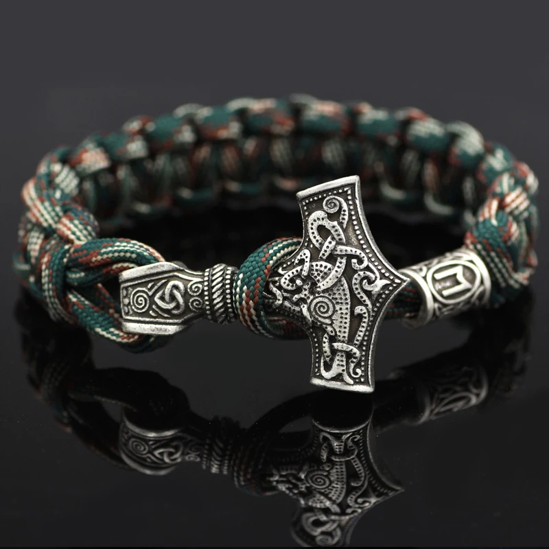 2019 New Vintage Norse Viking Bracelets Men Thor Mjolnir Hammer Paracord Amulet Rune Knot Scandinavian Rope Bangles Jewelry Gift
2019 New Vintage Norse Viking Bracelets Men Thor Mjolnir Hammer Paracord Amulet Rune Knot Scandinavian Rope Bangles Jewelry Gift