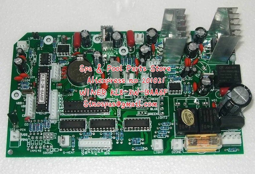 

hot tub spa low voltage circuit board KL8-3W-BAA6F for Winer Amc 3 pump spa Hotpool