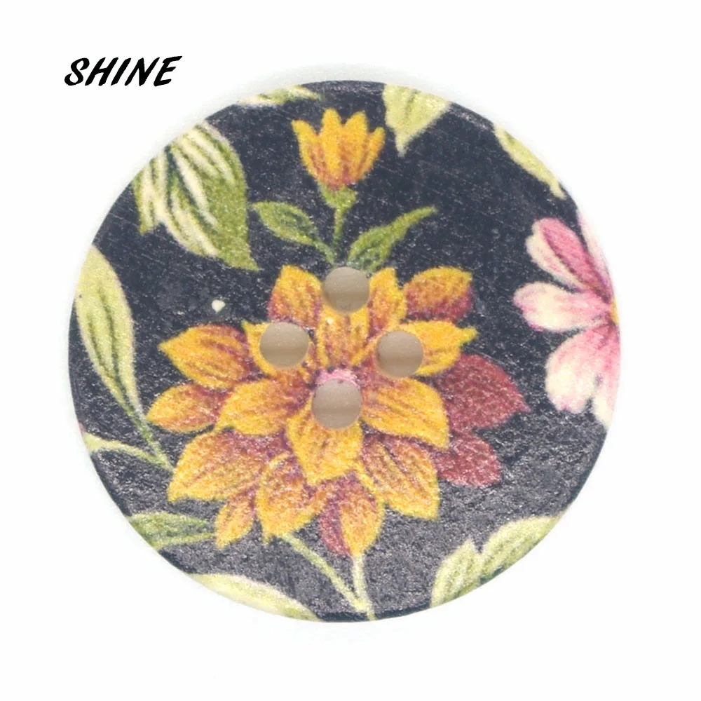 SHINE Brand 24PCs Flower Painting 4 Holes Wooden Buttons 3cm Craft And Scrapbooking Sewing Big Buttons Accessories W10029
SHINE Brand 24PCs Flower Painting 4 Holes Wooden Buttons 3cm Craft And Scrapbooking Sewing Big Buttons Accessories W10029