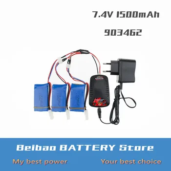 3 pcs 1500mAh 7.4V 903462-2S EU plug Balance charger split cable Best lithium polymer battery For FT009 remote control boat FX06
3 pcs 1500mAh 7.4V 903462-2S EU plug Balance charger split cable Best lithium polymer battery For FT009 remote control boat FX06
