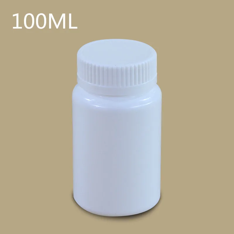 100PCS white plastic bottle with screw cap 100ML medicine pills,capsules,Solid storage container food grade HDPE
100PCS white plastic bottle with screw cap 100ML medicine pills,capsules,Solid storage container food grade HDPE