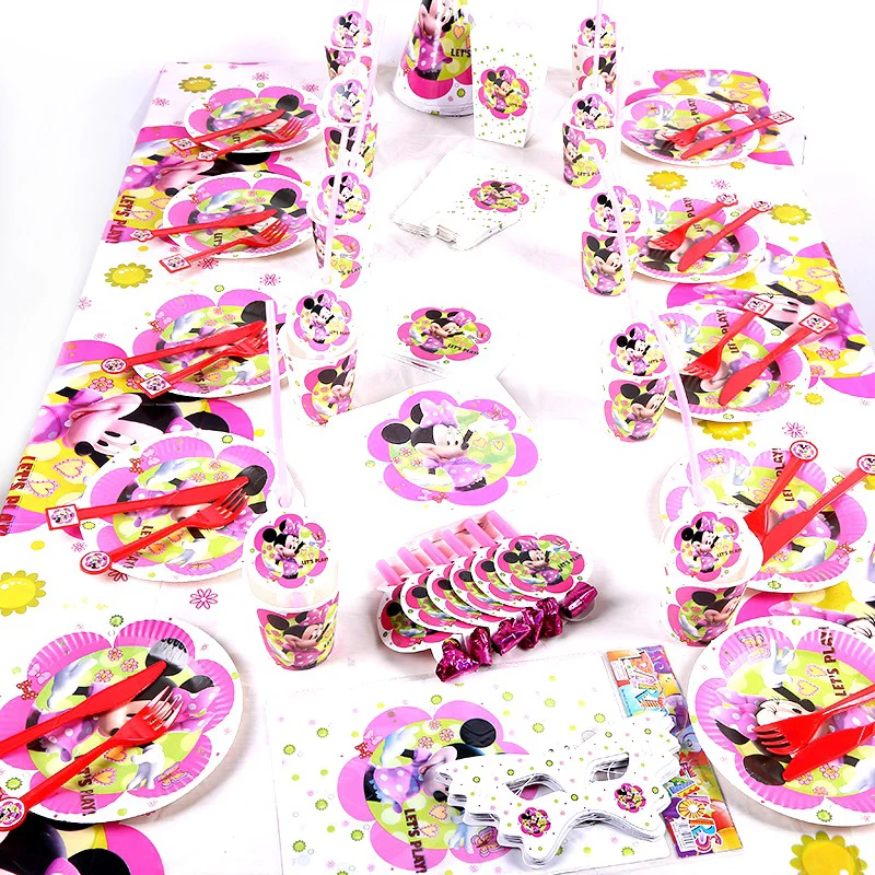 Minnie Mouse Theme Birthday Party Decor Paper Plate Cup Napkin Banner/Flag Candy Box Tableware Set Baby Shower Party Supplies
Minnie Mouse Theme Birthday Party Decor Paper Plate Cup Napkin Banner/Flag Candy Box Tableware Set Baby Shower Party Supplies