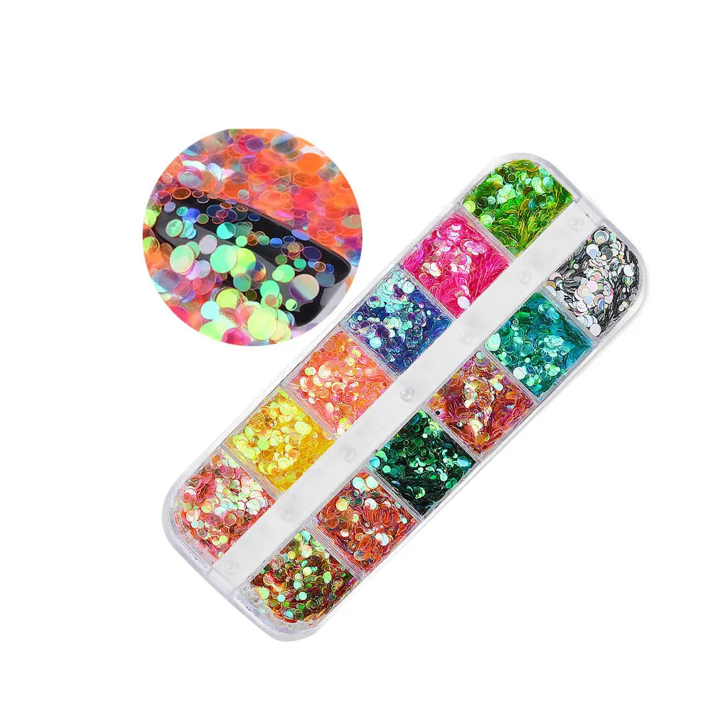 7 Styles New Arrivals 12 Grids Nail Glitter Sequin Mixed Round/Star Moon/Pearl DIY Flake Nail Art Sticker Decorations Nail Tools
7 Styles New Arrivals 12 Grids Nail Glitter Sequin Mixed Round/Star Moon/Pearl DIY Flake Nail Art Sticker Decorations Nail Tools