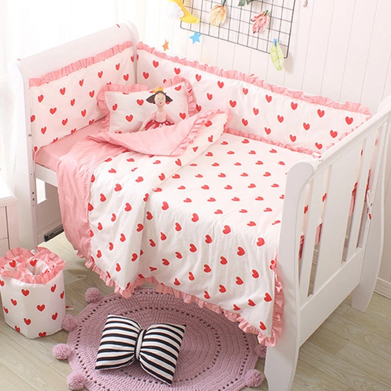 customize newborn baby bedding set bed bumper 100% cotton washable red heart design for girls crib
customize newborn baby bedding set bed bumper 100% cotton washable red heart design for girls crib