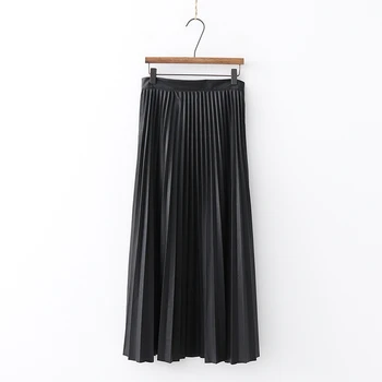 Autumn casual leather skirts womens clothing high waist skirt black pleated skirt loose long skirt
Autumn casual leather skirts womens clothing high waist skirt black pleated skirt loose long skirt