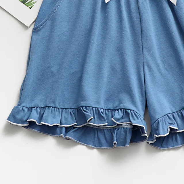 Kobiety lato piżamy bielizna nocna Homewear szaty szorty piżamy piżamy spodnie domu solidna moda 2019 nowy sen szorty niebieski tanie i dobre opinie ZHDAOR Poliester Stałe D712 Elastyczny pas WOMEN Spać dna Suknem Polyester Kobiety lato piżamy bielizna nocna Homewear szaty szorty piżamy piżamy spodnie domu solidna moda 2019 nowy sen szorty niebieski tanie i dobre opinie ZHDAOR Poliester Stałe D712 Elastyczny pas WOMEN Spać dna Suknem Polyester