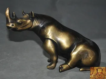 wedding decoration 8" old Chinese dynasty Bronze feng shui lucky Rhino Rhinoceros ox Animal Statue New Year
wedding decoration 8" old Chinese dynasty Bronze feng shui lucky Rhino Rhinoceros ox Animal Statue New Year