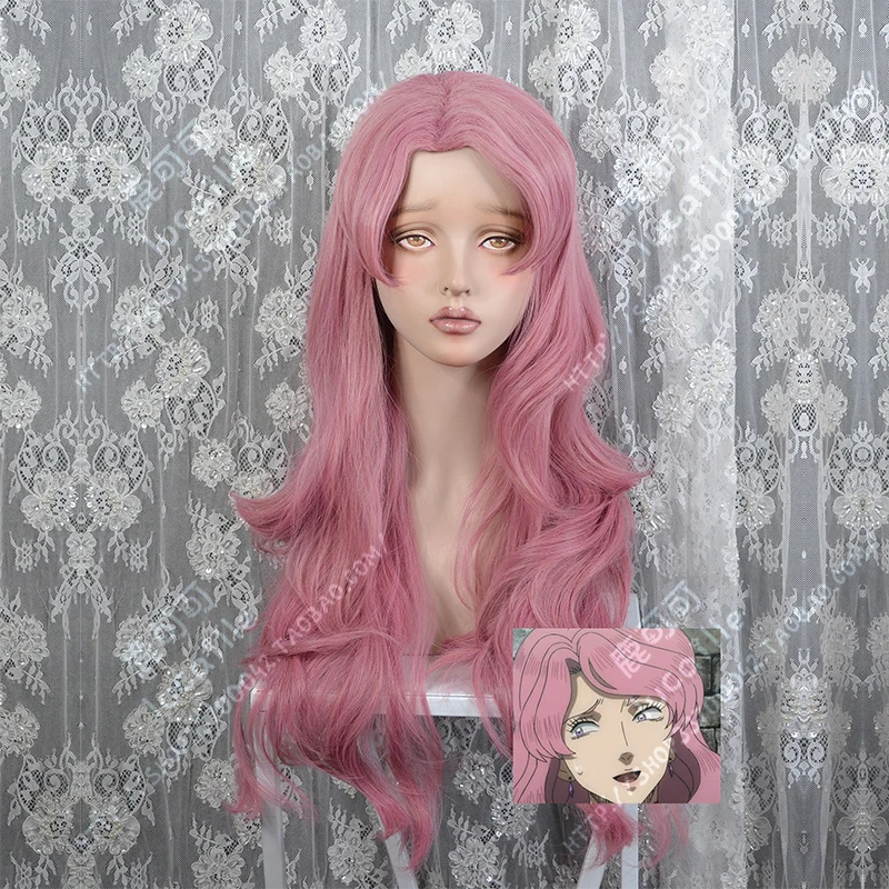 

Anime Black Clover Vanessa Enoteea Cosplay Wig Light Madder Red Heat Resistant Hair Cosplay Costume Wig + Wig Cap