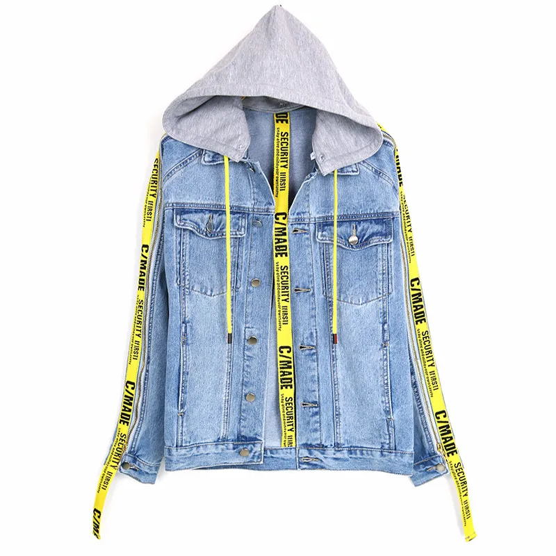 2018 Autumn Women Spliced Zipper Hit Color Ribbons Denim Jacket Long Sleeve Denim Coat For Women Jeans Jacket Size S-XL Outwear
2018 Autumn Women Spliced Zipper Hit Color Ribbons Denim Jacket Long Sleeve Denim Coat For Women Jeans Jacket Size S-XL Outwear