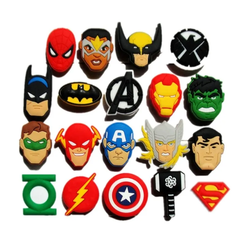 100pcs Cool Avengers Icon Cartoon PVC Shoe Charms Buttons for Bands Croc JIBZ Accessories Buckles Party Favors Xmas Gift
100pcs Cool Avengers Icon Cartoon PVC Shoe Charms Buttons for Bands Croc JIBZ Accessories Buckles Party Favors Xmas Gift