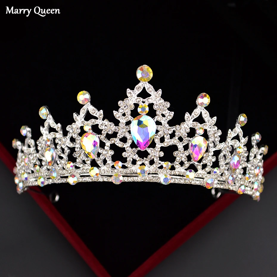 2019 New Multicolor AB Crystal Princess Tiara Fashion Bride Wedding Rhinestone Crown Headband Headband Wedding Hair Accessories
2019 New Multicolor AB Crystal Princess Tiara Fashion Bride Wedding Rhinestone Crown Headband Headband Wedding Hair Accessories