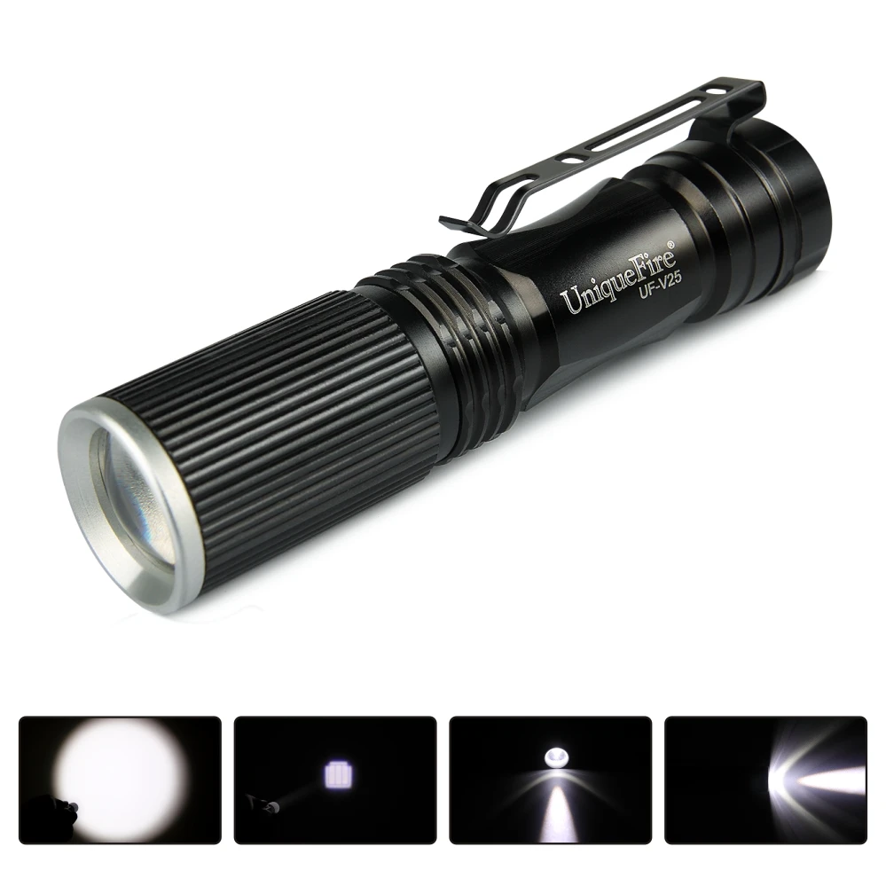 Mini Led Flashlight UniqueFire XPE High Power LED 14500 Taschen-lampe Flash-light 3 Modes Focus Zoom Light
Mini Led Flashlight UniqueFire XPE High Power LED 14500 Taschen-lampe Flash-light 3 Modes Focus Zoom Light