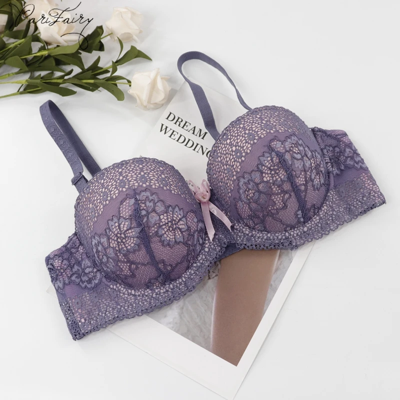 PariFairy 34 36 38 A B Small Cup Thick Padded Bra for Young Girls Underwear Push Up Lingerie Sexy Deep V Floral Lace Brassier
PariFairy 34 36 38 A B Small Cup Thick Padded Bra for Young Girls Underwear Push Up Lingerie Sexy Deep V Floral Lace Brassier