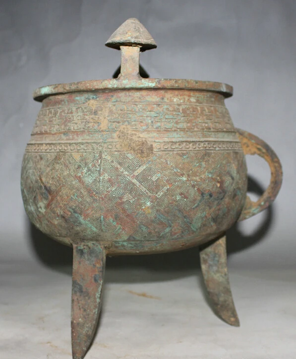 150610 S1455 11" Old Chinese Bronze 3 Foot Vessel Ware Goblet Wine Cup Pot Jar Crock Censer
150610 S1455 11" Old Chinese Bronze 3 Foot Vessel Ware Goblet Wine Cup Pot Jar Crock Censer