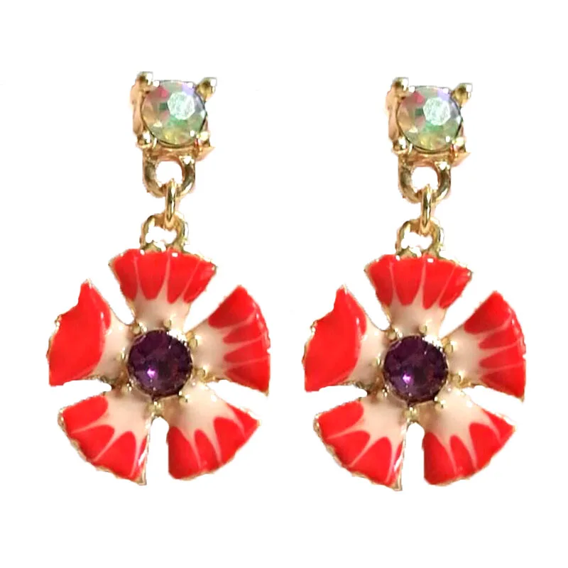 CSxjd Enamel glaze Beautiful colored Begonia flowers earrings Women earrings
CSxjd Enamel glaze Beautiful colored Begonia flowers earrings Women earrings