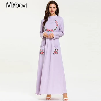 Women Embroidery Purple Dress Kaftan Islam Dress Muslim Dress Abayas For Women Pockets Caftan Robe Turkish Islamic Clothing 2019
Women Embroidery Purple Dress Kaftan Islam Dress Muslim Dress Abayas For Women Pockets Caftan Robe Turkish Islamic Clothing 2019
