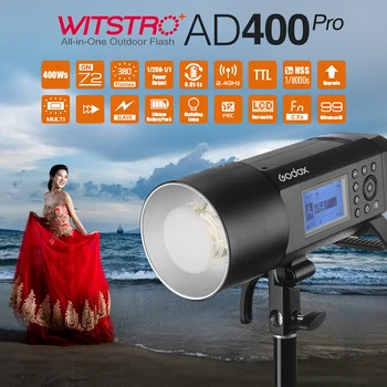 Godox WITSRO AD400Pro All-in-One Flash Light Speedlite 2.4G Wireless X System Built-in Battery TTL Auto Flash GN72 1/8000s HSS
Godox WITSRO AD400Pro All-in-One Flash Light Speedlite 2.4G Wireless X System Built-in Battery TTL Auto Flash GN72 1/8000s HSS