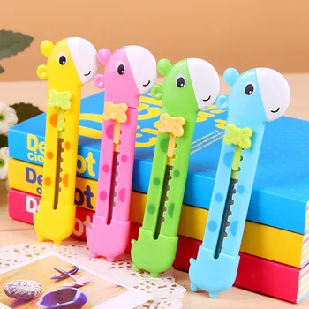 10*1.5cm Kawaii Cutter Cute Giraffe Utility Knife Paper Cutter Cutting Razor Blade Office Stationery School Supplies
10*1.5cm Kawaii Cutter Cute Giraffe Utility Knife Paper Cutter Cutting Razor Blade Office Stationery School Supplies