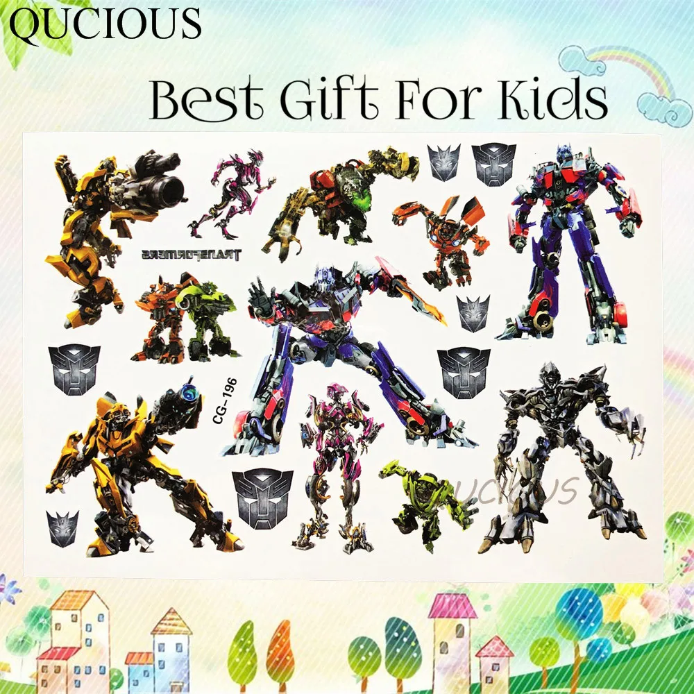 Qucious 3D Cartoon Temporary Tattoo Robot Man Car Waterproof Fake Tattoo Paste Boys Body Art Legs Water Transfer Healthy Tatoo
Qucious 3D Cartoon Temporary Tattoo Robot Man Car Waterproof Fake Tattoo Paste Boys Body Art Legs Water Transfer Healthy Tatoo