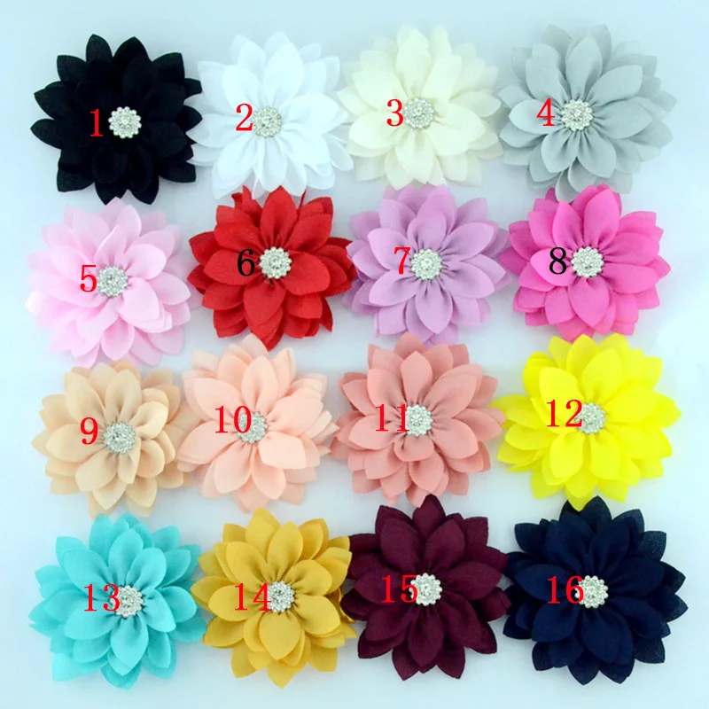 Nishine 20pcs/lot 3.6" Lotus Chiffon Flowers With Button for Children Headband Clips Diy Kids Girls Women Hair Accessories
Nishine 20pcs/lot 3.6" Lotus Chiffon Flowers With Button for Children Headband Clips Diy Kids Girls Women Hair Accessories