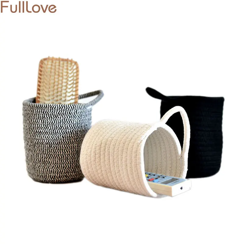 11.5*14.5cm Nordic Cotton Woven Basket 2018 White Cosmetic Organizer Sundries Container Stationery Case Desktop Storage Basket
11.5*14.5cm Nordic Cotton Woven Basket 2018 White Cosmetic Organizer Sundries Container Stationery Case Desktop Storage Basket