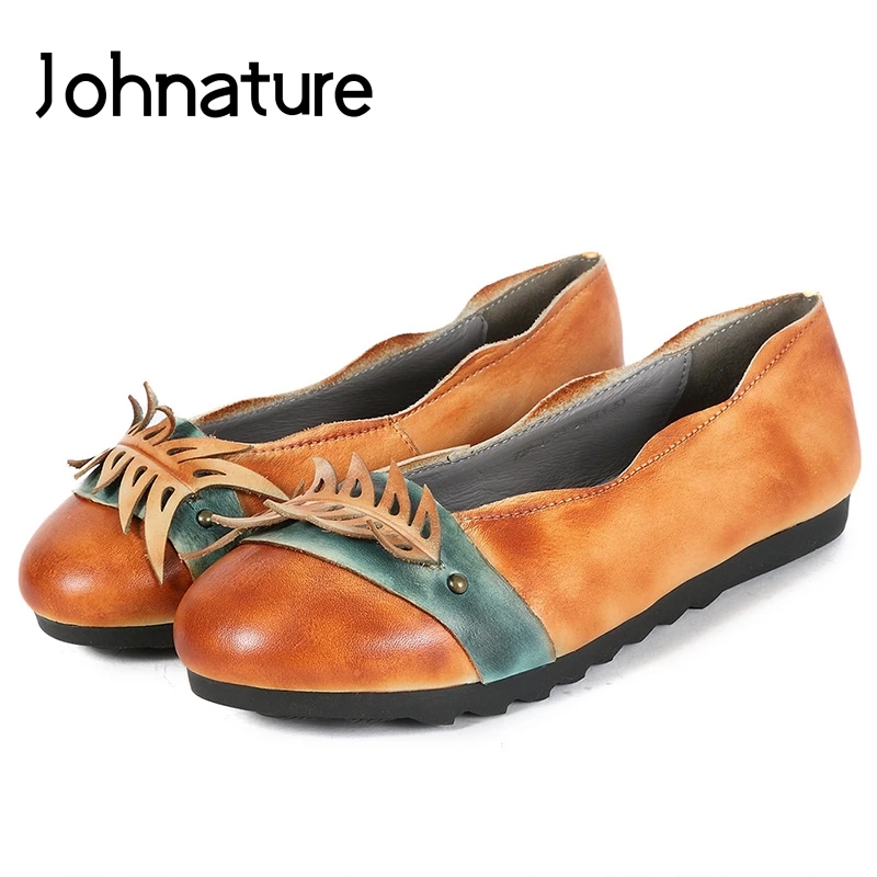 Johnature/Новинка 2020 года Сезон весна-осень Повседневная женская обувь из