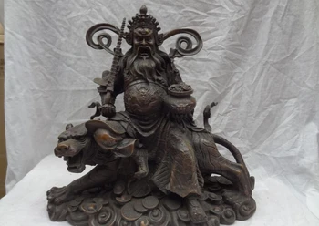 USPS to USA S1605 17" Chinese Bronze Dragon Head Wealth YuanBao Coin Mammon God Ride Tiger Statue
USPS to USA S1605 17" Chinese Bronze Dragon Head Wealth YuanBao Coin Mammon God Ride Tiger Statue