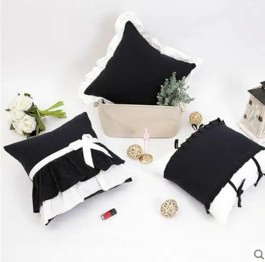 black white lace cushion cover fringes throw pillowcase decorative sofa pillow cover backrest home decor
black white lace cushion cover fringes throw pillowcase decorative sofa pillow cover backrest home decor
