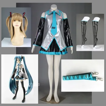 Vocaloid anime Cosplay Hatsune Miku Cosplay Costume for child women harajuku hairpin dress skirt stockings wig high quality
Vocaloid anime Cosplay Hatsune Miku Cosplay Costume for child women harajuku hairpin dress skirt stockings wig high quality