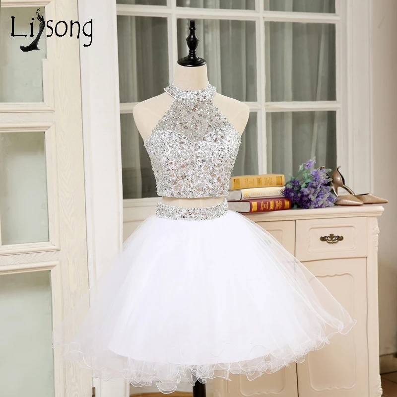 Luxury Rhinestone 2 Pieces Short Cocktail Dresses Crytsal Halter Formal Party Dress Off Shoulder Robe Cocktail Ruffles Gowns
Luxury Rhinestone 2 Pieces Short Cocktail Dresses Crytsal Halter Formal Party Dress Off Shoulder Robe Cocktail Ruffles Gowns