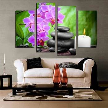 Fashion 4 Panel Moderm Home Decoration Combinative Canvas Painting Pink Orchid Stone For Beauty Life Free Shipping F1781
Fashion 4 Panel Moderm Home Decoration Combinative Canvas Painting Pink Orchid Stone For Beauty Life Free Shipping F1781