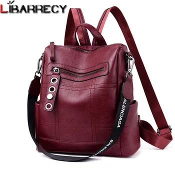 Fashion Backpack Female Designer Famous Brand Leather Women Backpack Large Capacity Bookbag Leisure Shoulder Bags for Women 2018
Fashion Backpack Female Designer Famous Brand Leather Women Backpack Large Capacity Bookbag Leisure Shoulder Bags for Women 2018