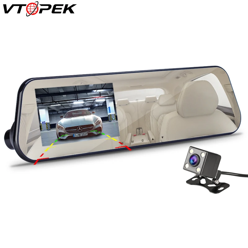 Vtopek 4.3 inch FHD car dash cam vehicle camera USB2.0 SD/TF G-sensor Cycle Recording Super Capacitors car dvr Dual Lens
Vtopek 4.3 inch FHD car dash cam vehicle camera USB2.0 SD/TF G-sensor Cycle Recording Super Capacitors car dvr Dual Lens