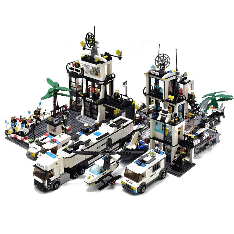 Legoing City Police Station Helicopter Boat Truck Building Blocks Mini Bricks Figure Baby Educational DIY Toys For Children Boys
Legoing City Police Station Helicopter Boat Truck Building Blocks Mini Bricks Figure Baby Educational DIY Toys For Children Boys