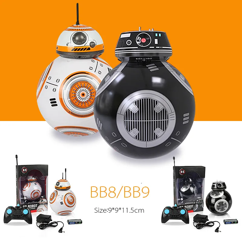 RC BB-8 BB-9 2.4G Remote Control Figure Intelligent Robot BB Action Figure With Sound Toys Car For Children
RC BB-8 BB-9 2.4G Remote Control Figure Intelligent Robot BB Action Figure With Sound Toys Car For Children