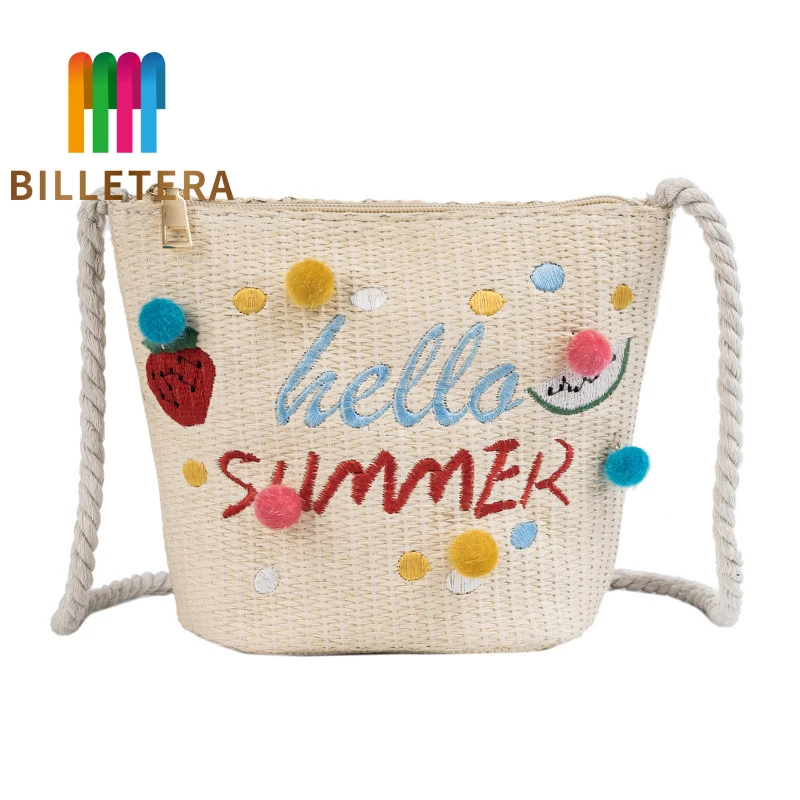 BILLETERA Women's Bag New Oblique Carry Shoulder Teen Cute Cartoon Alphabet Hairy Ball Weaving Fairy Korean Edition Bag
BILLETERA Women's Bag New Oblique Carry Shoulder Teen Cute Cartoon Alphabet Hairy Ball Weaving Fairy Korean Edition Bag