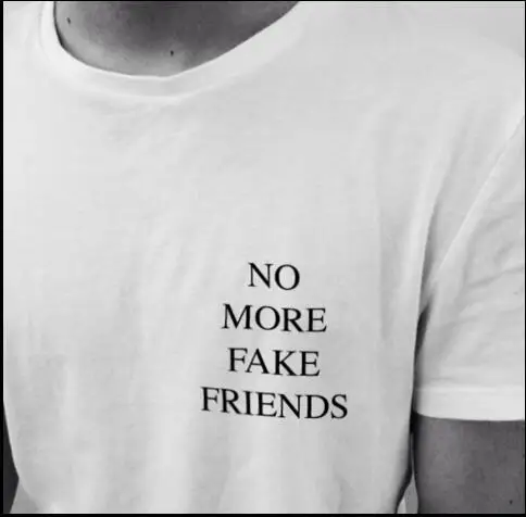 NO MORE FAKE FRIENDS Letter Print T-Shirt fashion clothing casual tees women's t shirt tops tshirt drop ship 
NO MORE FAKE FRIENDS Letter Print T-Shirt fashion clothing casual tees women's t shirt tops tshirt drop ship