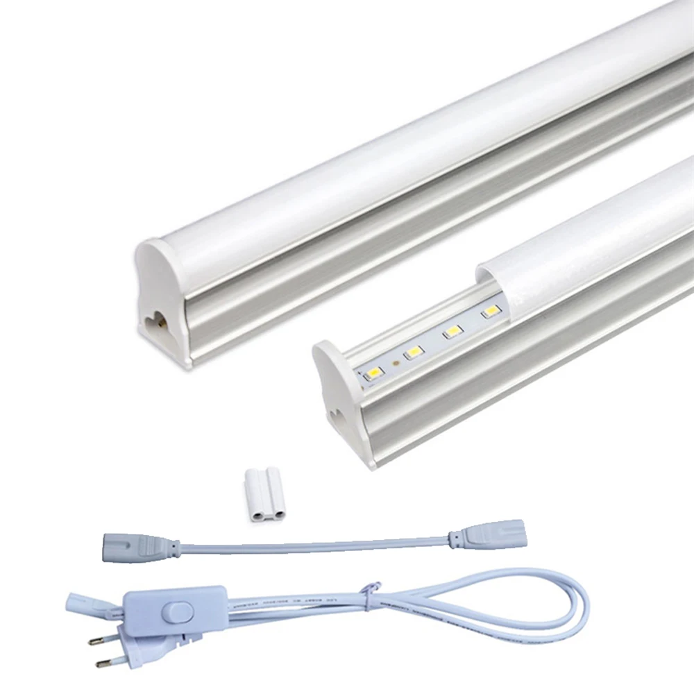 

2PCS/Set T5 Led Light Tube AC85-265V 2*5W Wall Lamps 1ft LED T5 Tube Fluorescent Lamp Lights + Connect Cord + Power Switch Cable