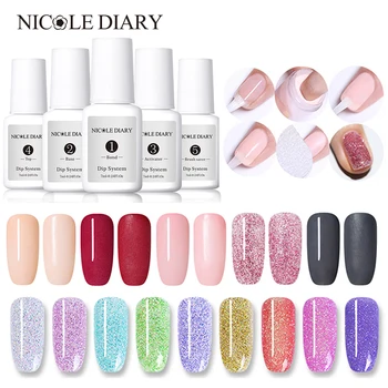 NICOLE DIARY 10ml Dipping Nail Powder Gradient French Glitter Without Lamp Cure Base Top Activator Polish Liquid Set Decoration 
NICOLE DIARY 10ml Dipping Nail Powder Gradient French Glitter Without Lamp Cure Base Top Activator Polish Liquid Set Decoration